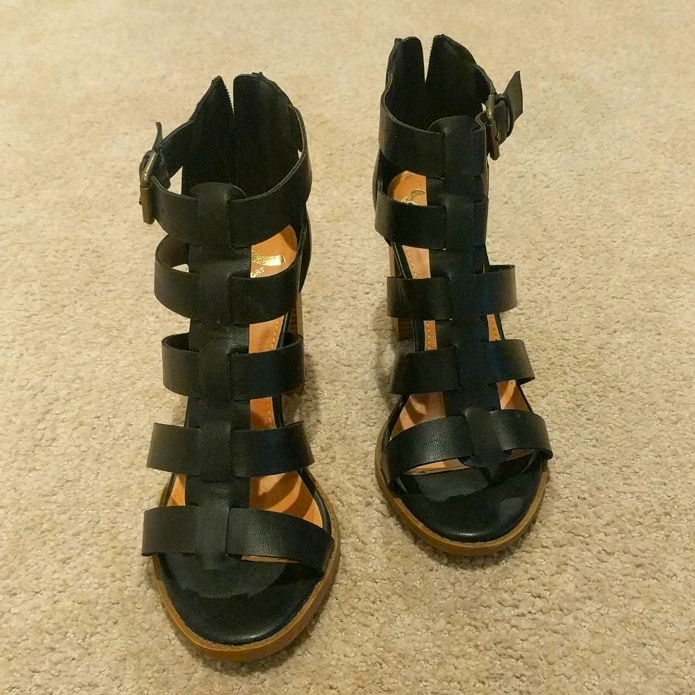 Strappy wedge heels